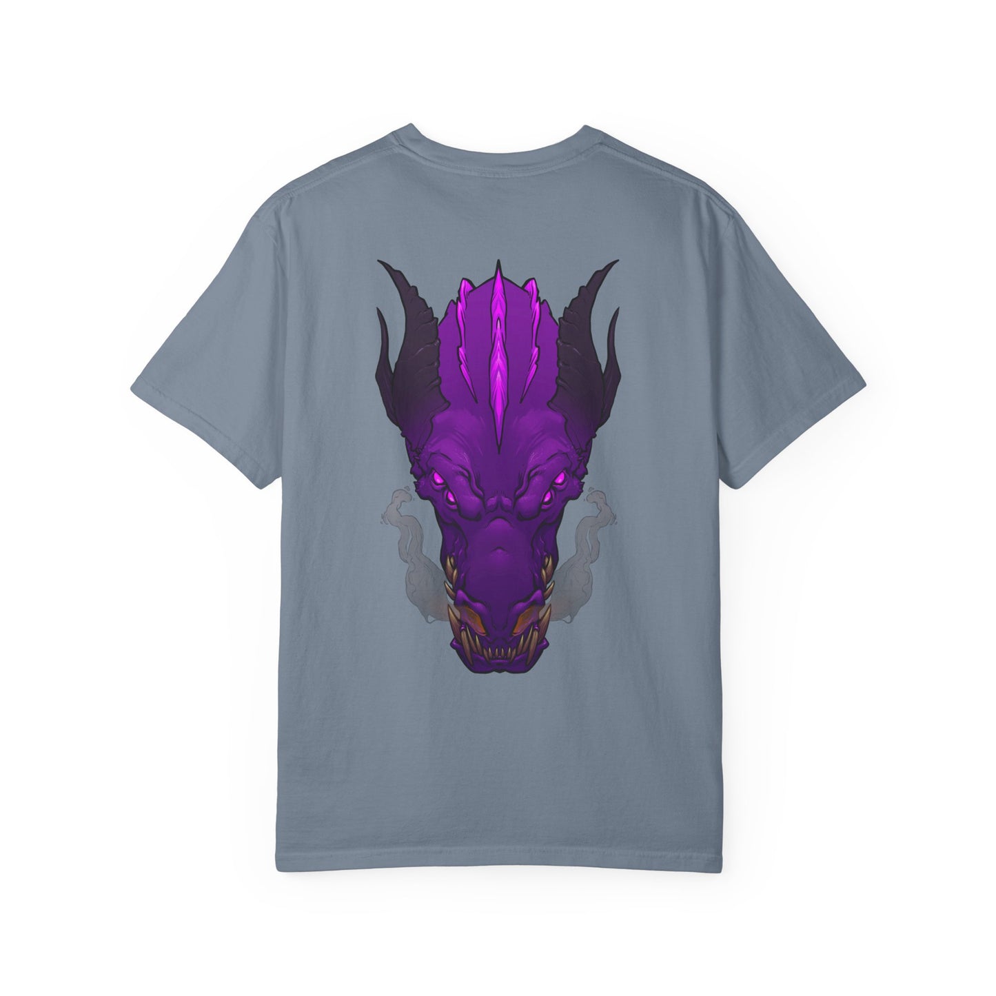 Purple Dragon Head Graphic T-Shirt