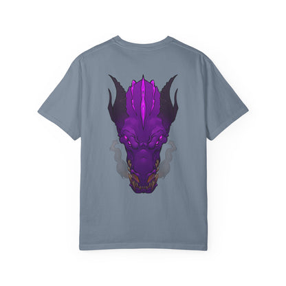 Purple Dragon Head Graphic T-Shirt