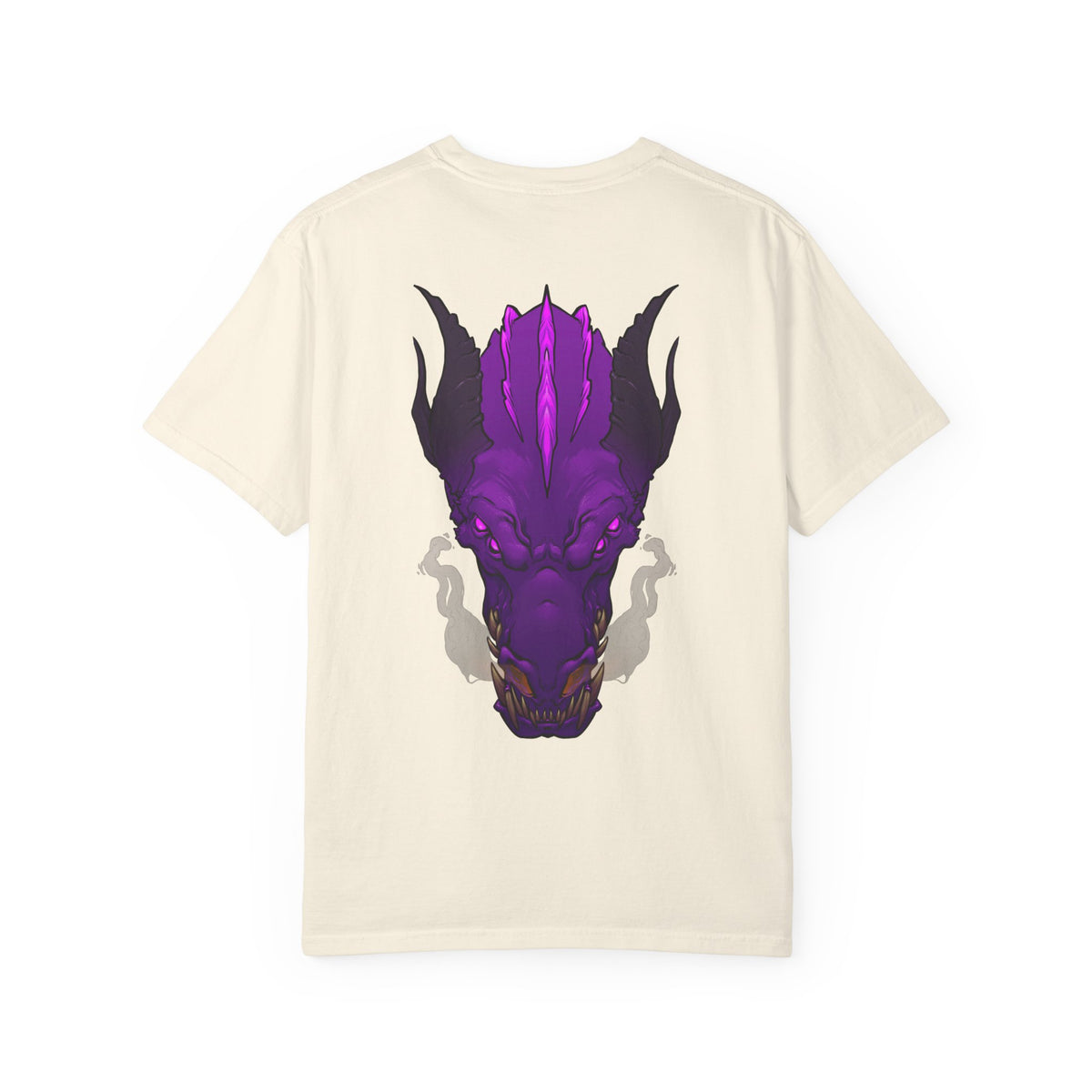 Purple Dragon Head Graphic T-Shirt