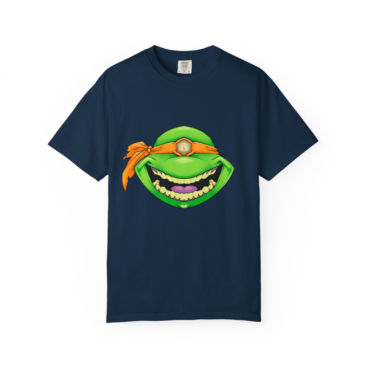 Karate Terrapin Smile T-Shirt — Orange Bandana Karate Terrapin Tee