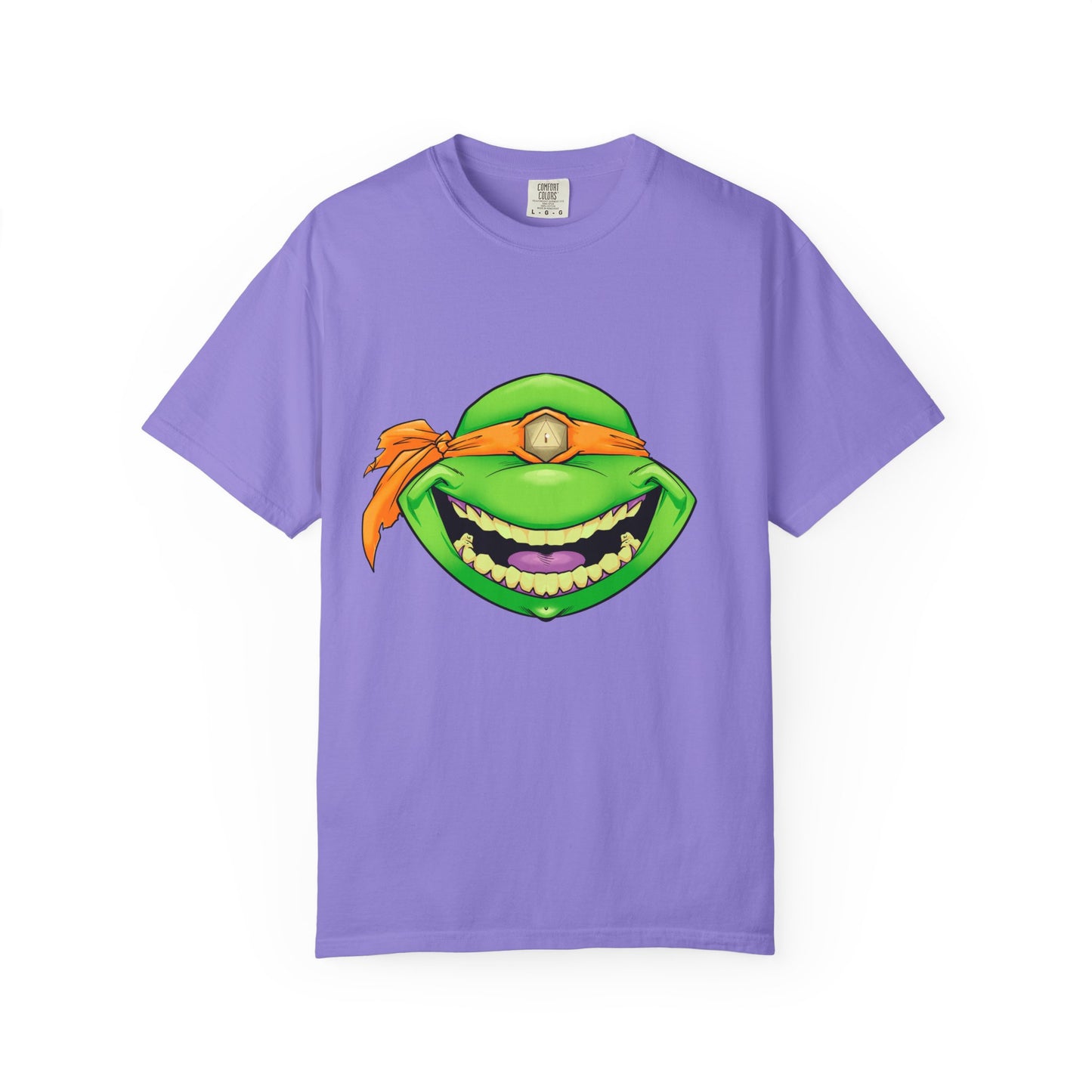 Karate Terrapin Smile T-Shirt — Orange Bandana Karate Terrapin Tee