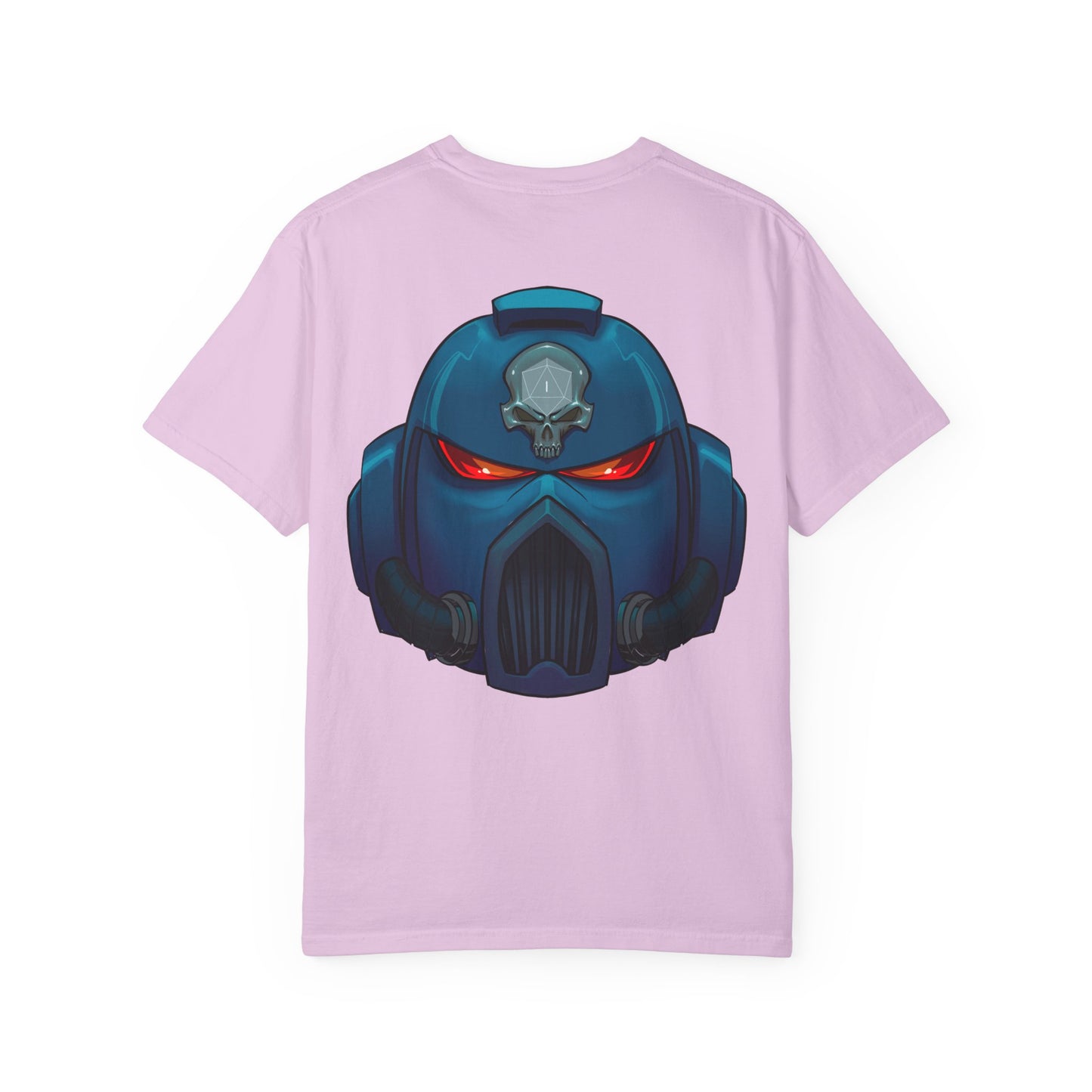 Crimson Armored Space Man Helmet T-Shirt — Graphic Tee