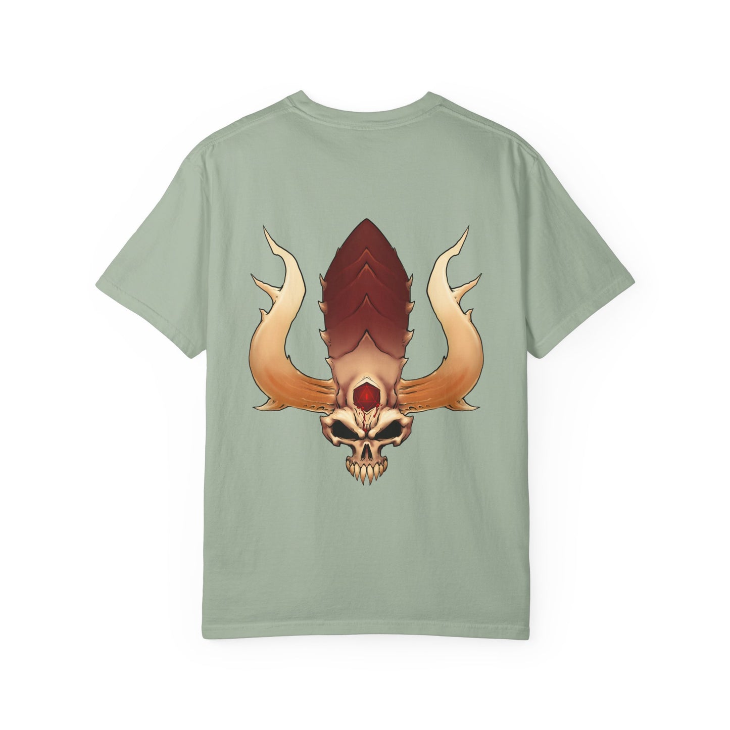 Rage Monster Skull T-Shirt — Gothic Skull with Antlers Graphic Tee