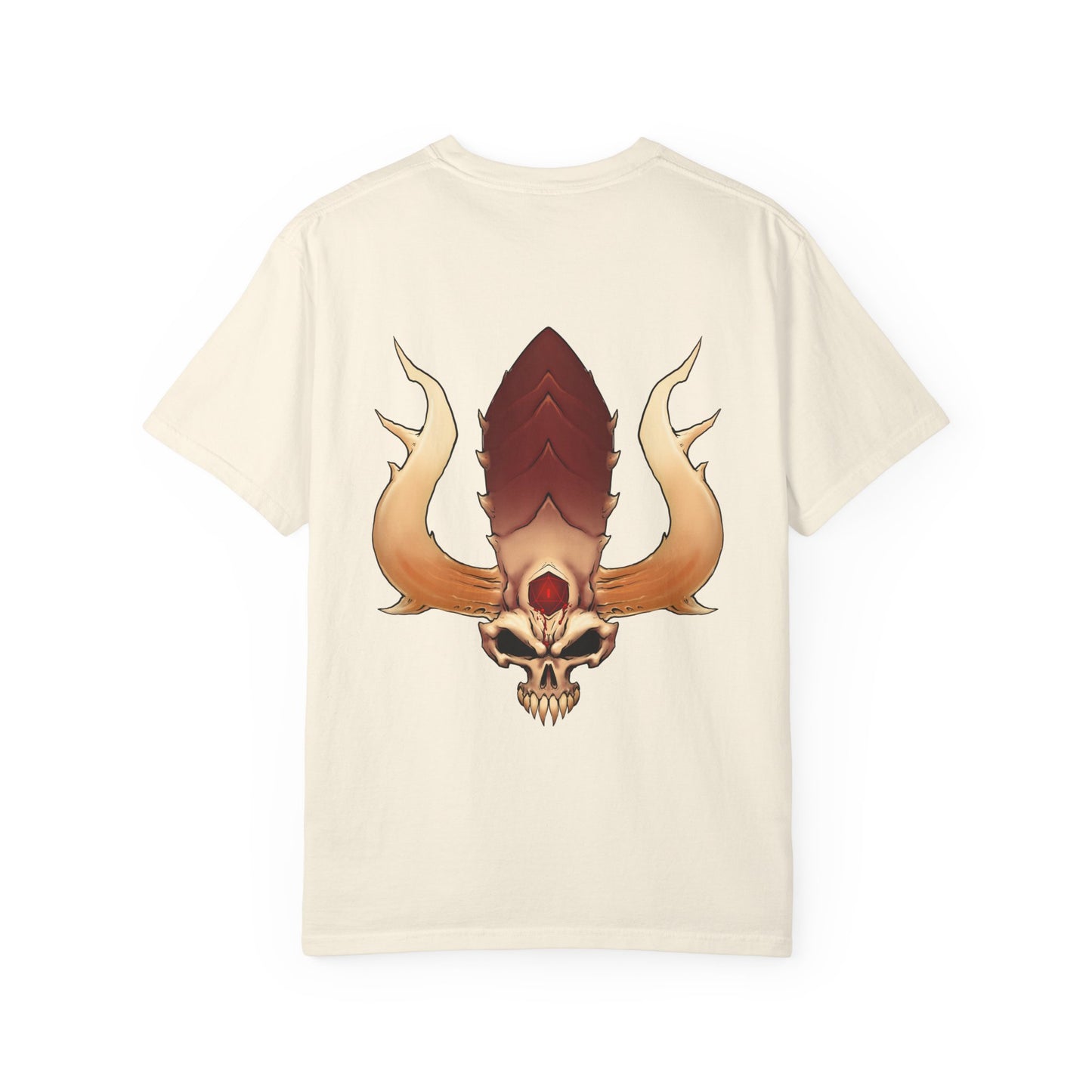 Rage Monster Skull T-Shirt — Gothic Skull with Antlers Graphic Tee