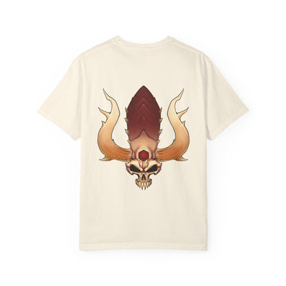 Rage Monster Skull T-Shirt — Gothic Skull with Antlers Graphic Tee