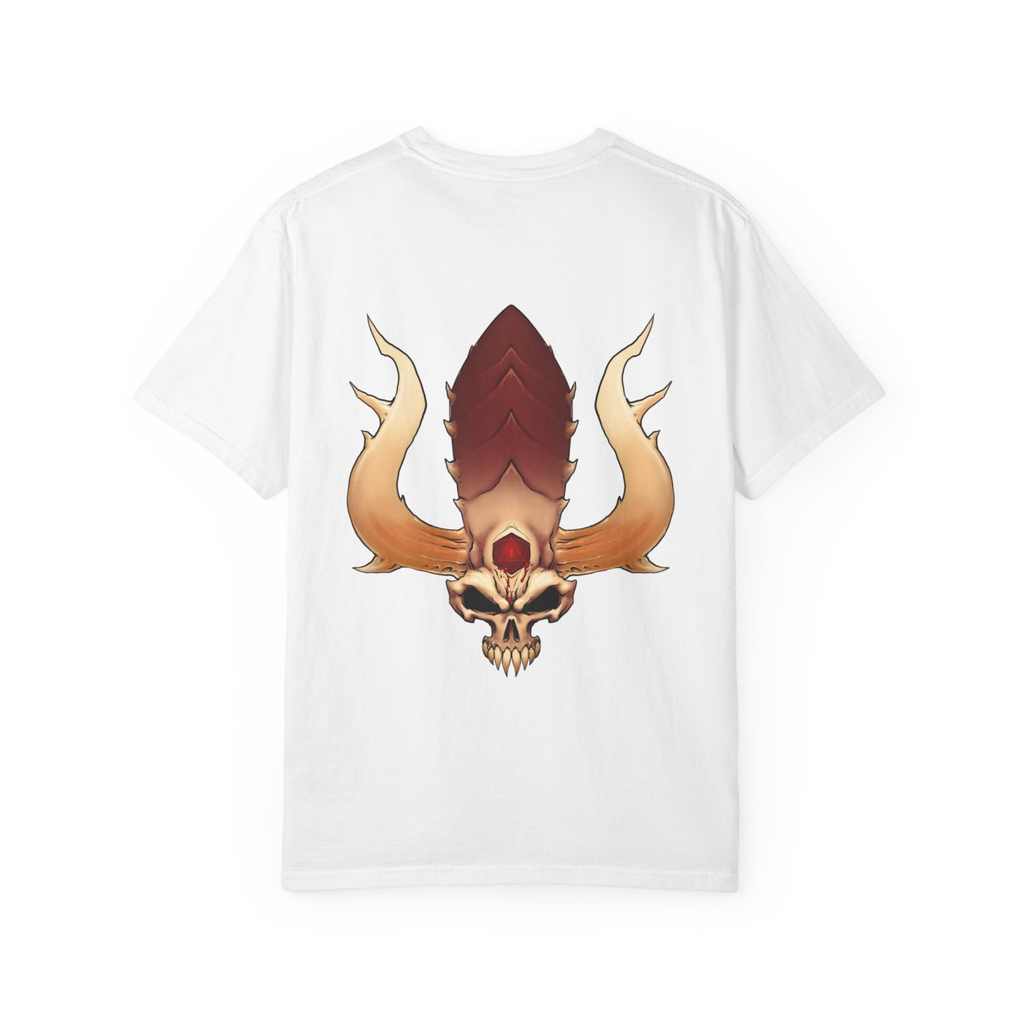 Rage Monster Skull T-Shirt — Gothic Skull with Antlers Graphic Tee