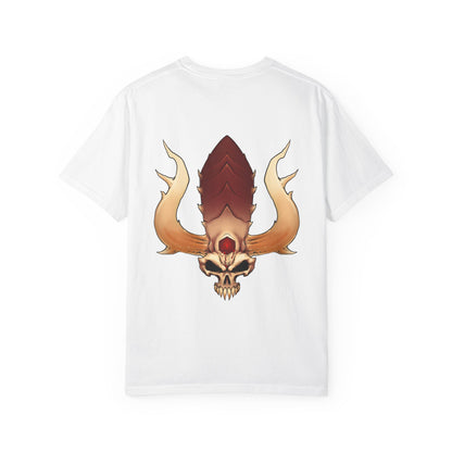Rage Monster Skull T-Shirt — Gothic Skull with Antlers Graphic Tee