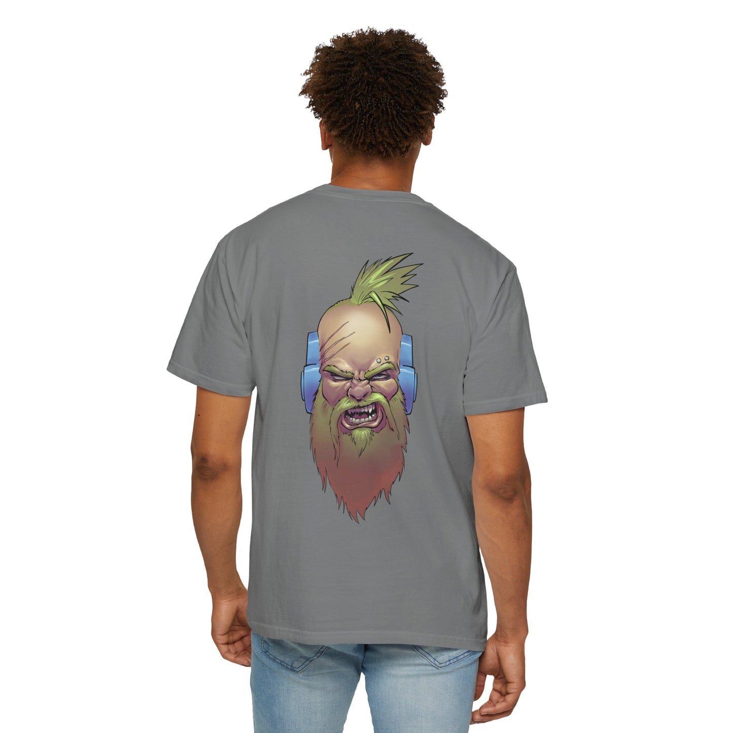 Wolf Space Man Head Graphic T-shirt