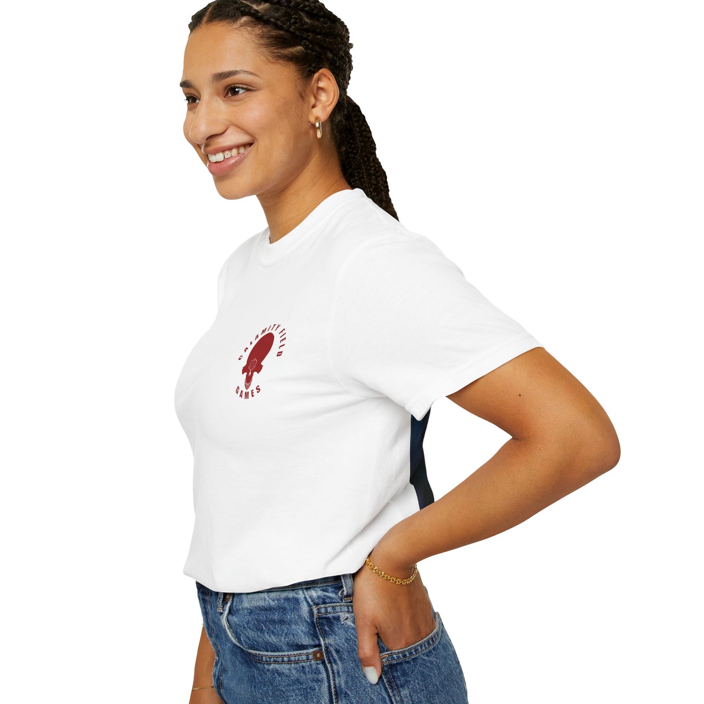 Crimson Armored Space Man Helmet T-Shirt — Graphic Tee