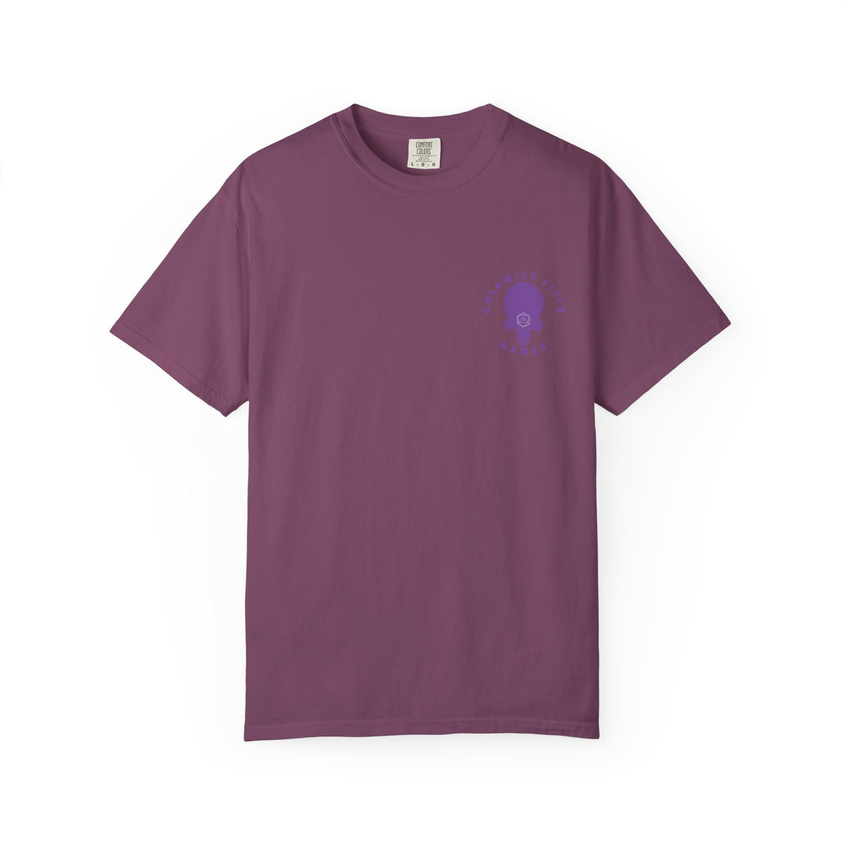 Vampire Skull Graphic T-Shirt — "Galactic Mind" Purple Skull Back Print