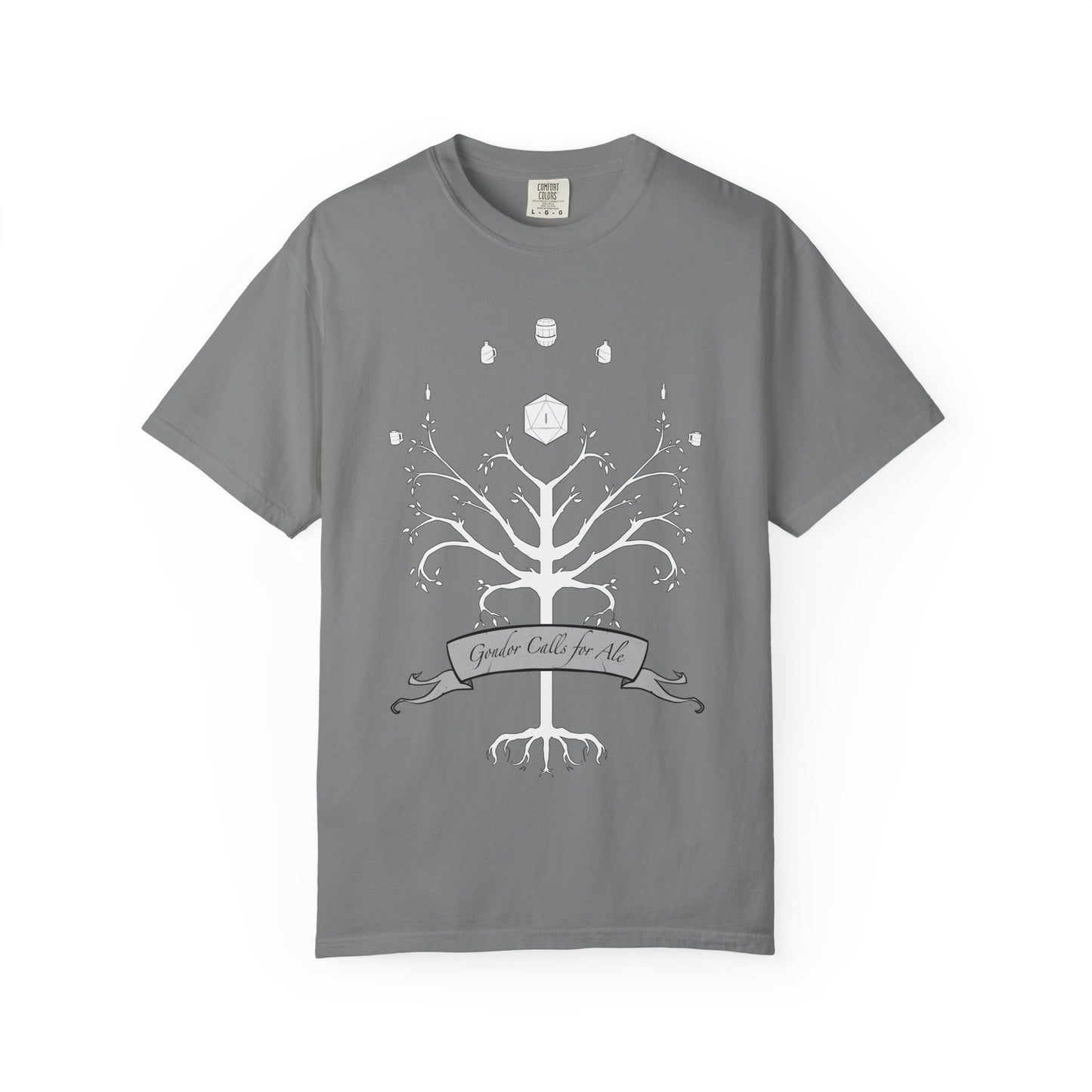 Gondor Calls for Ale White Tree Tee