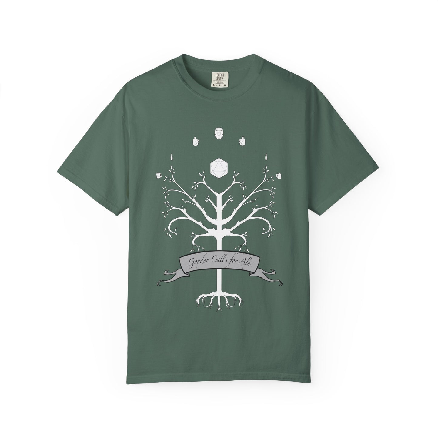 Gondor Calls for Ale White Tree Tee