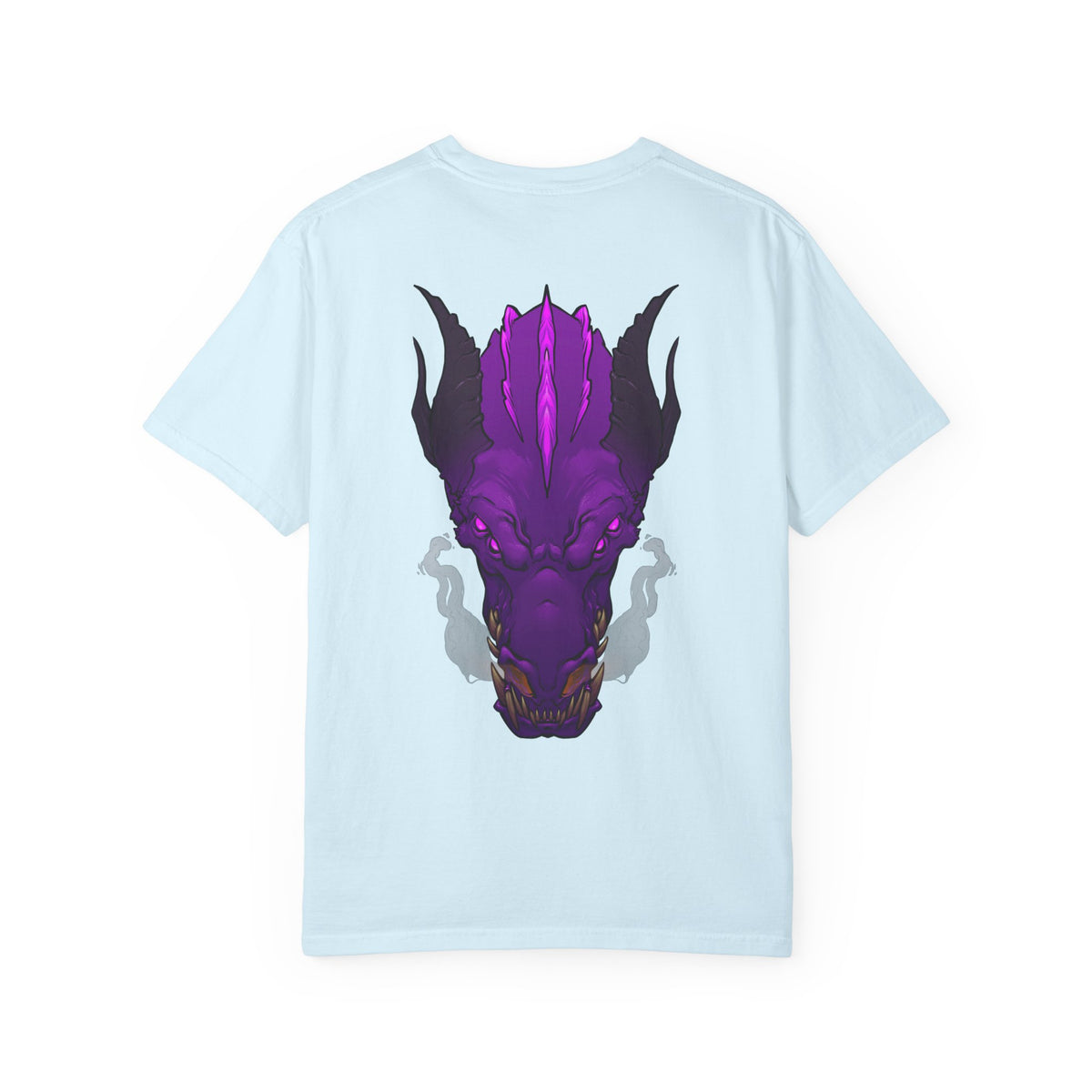 Purple Dragon Head Graphic T-Shirt