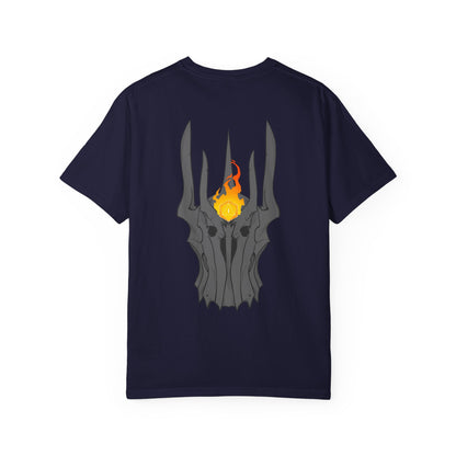 Fiery Eye Helmet T-Shirt — Fiery Back Graphic