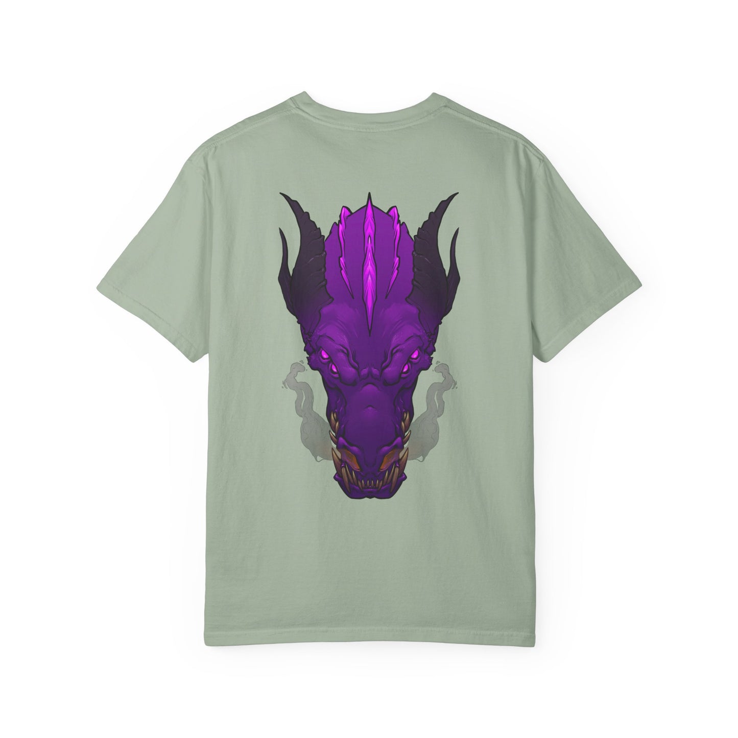 Purple Dragon Head Graphic T-Shirt