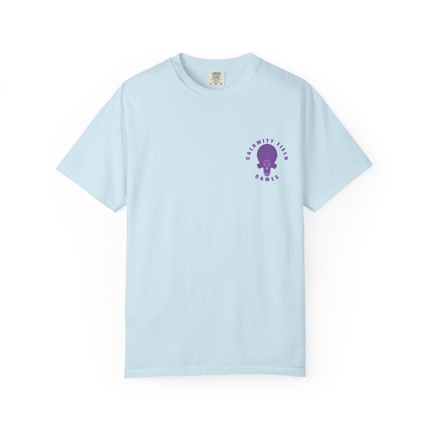 Vampire Skull Graphic T-Shirt — "Galactic Mind" Purple Skull Back Print