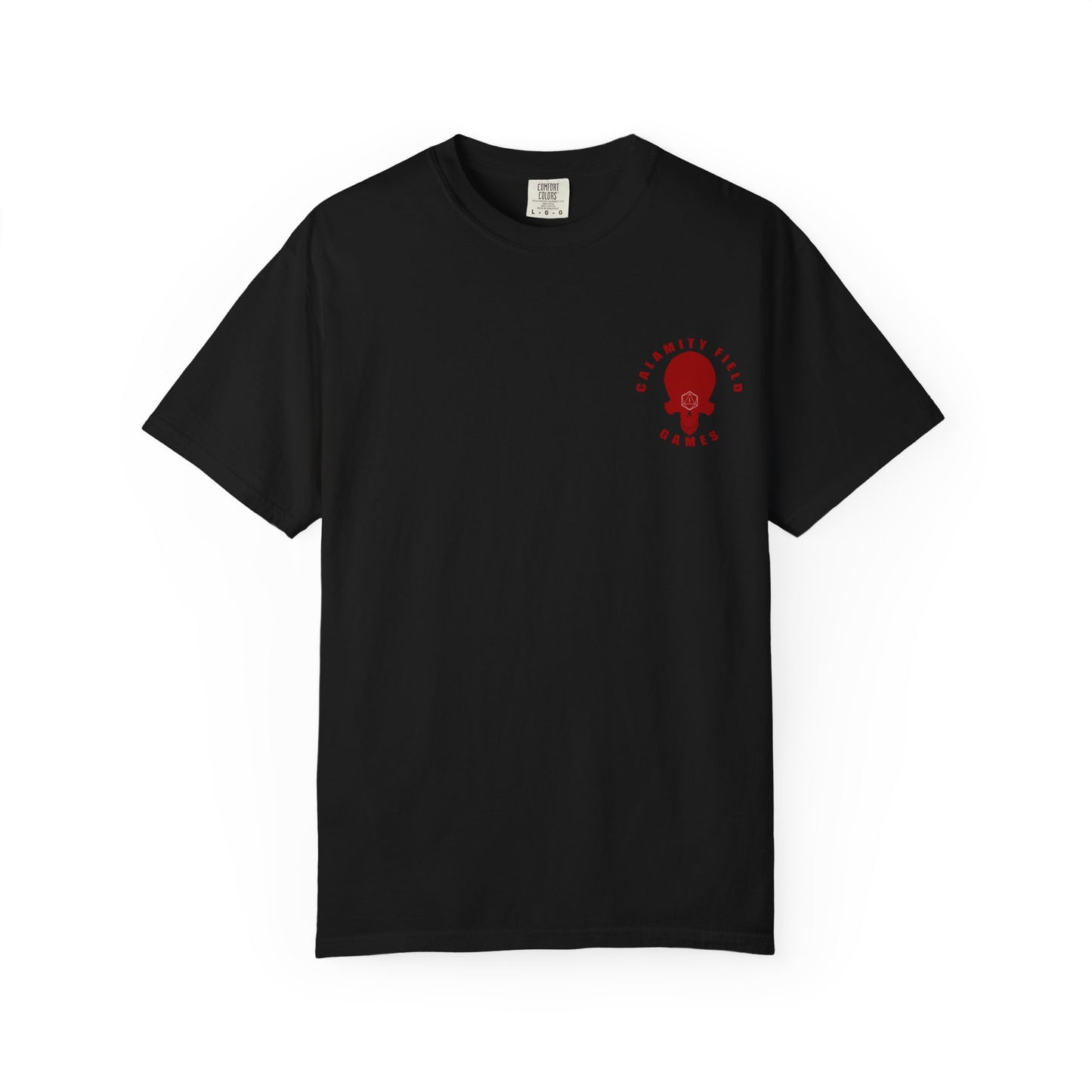 Copy of Demonic Horned Helmet T-Shirt — Red Viking Armor Back Print