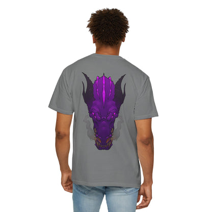 Purple Dragon Head Graphic T-Shirt