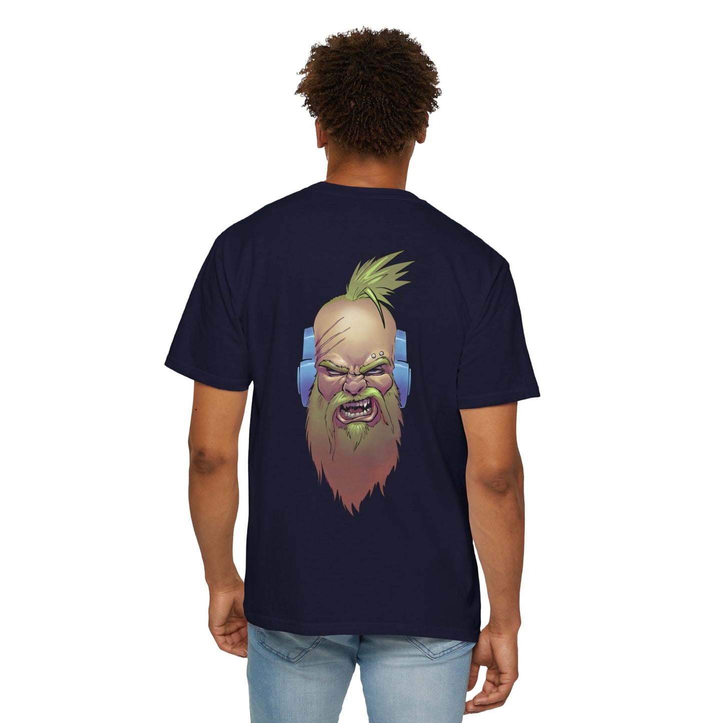 Wolf Space Man Head Graphic T-shirt