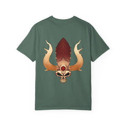 Rage Monster Skull T-Shirt — Gothic Skull with Antlers Graphic Tee