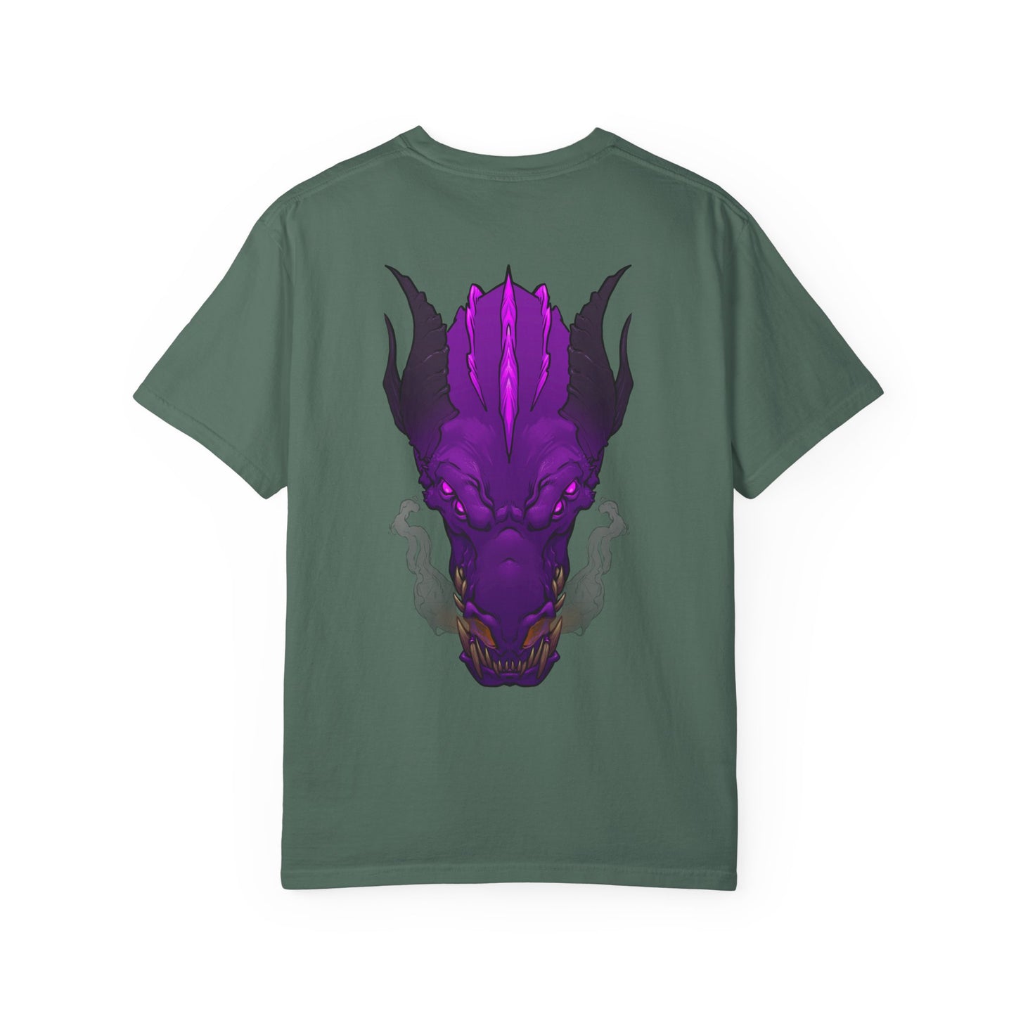 Purple Dragon Head Graphic T-Shirt