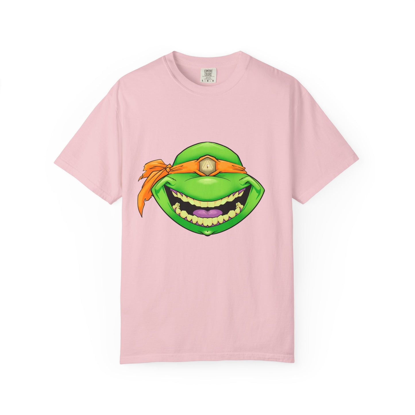 Karate Terrapin Smile T-Shirt — Orange Bandana Karate Terrapin Tee