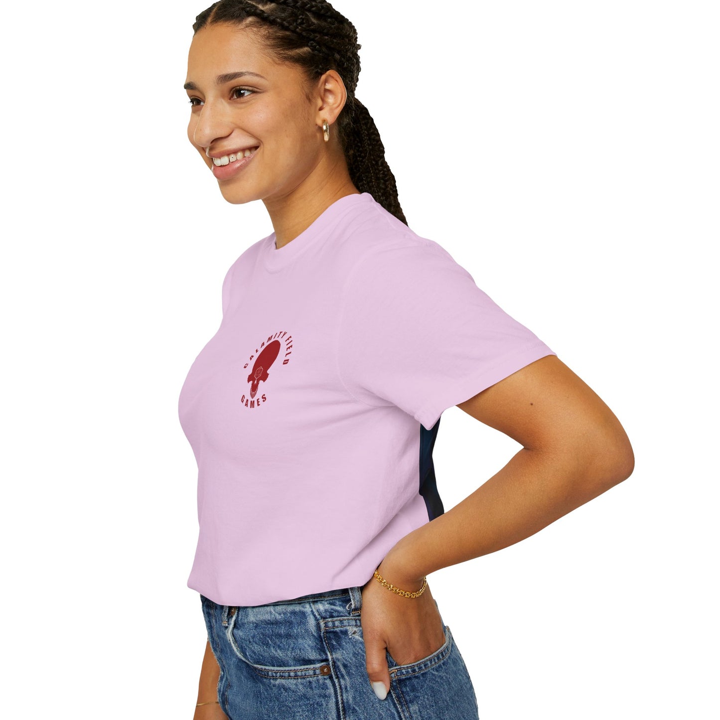 Crimson Armored Space Man Helmet T-Shirt — Graphic Tee