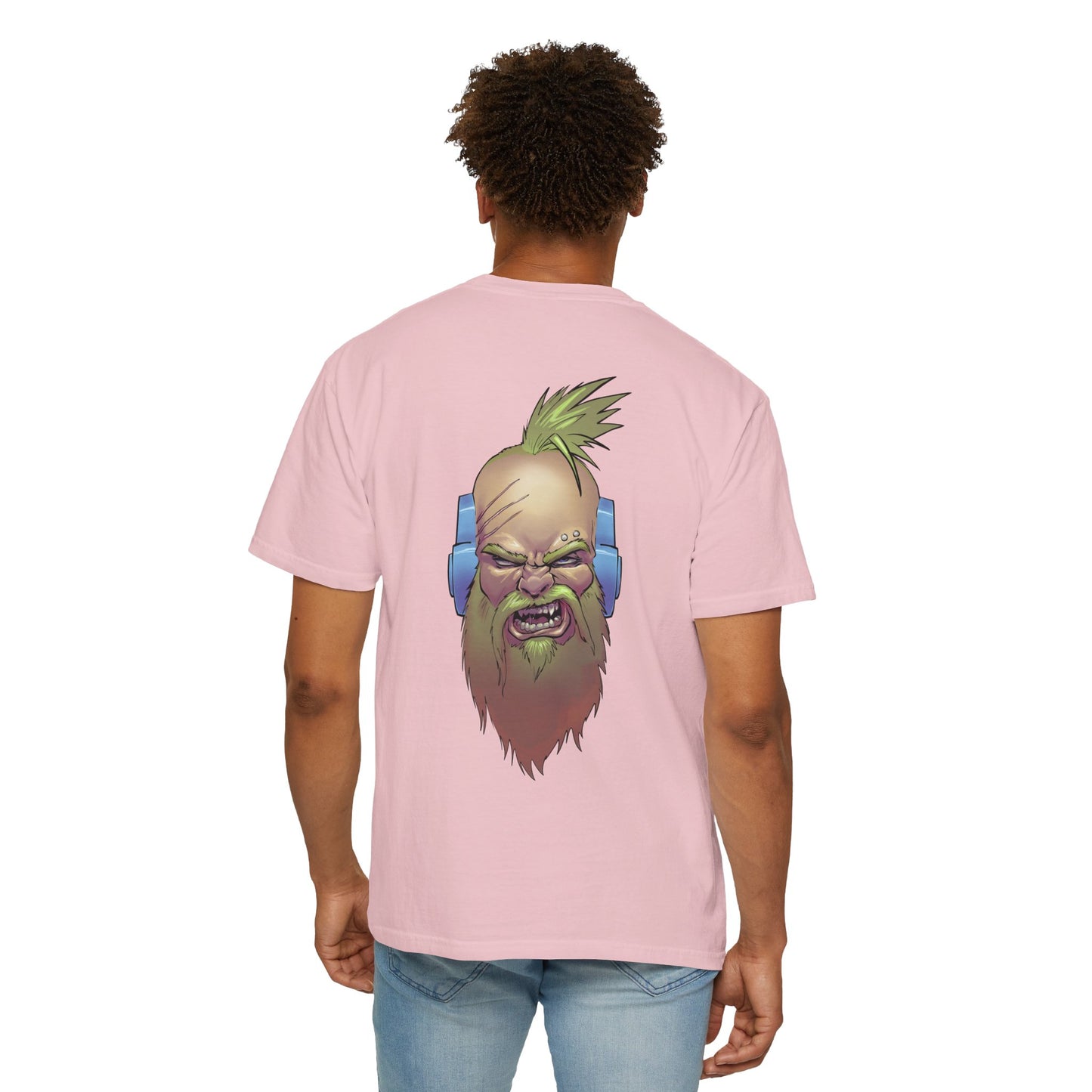 Wolf Space Man Head Graphic T-shirt