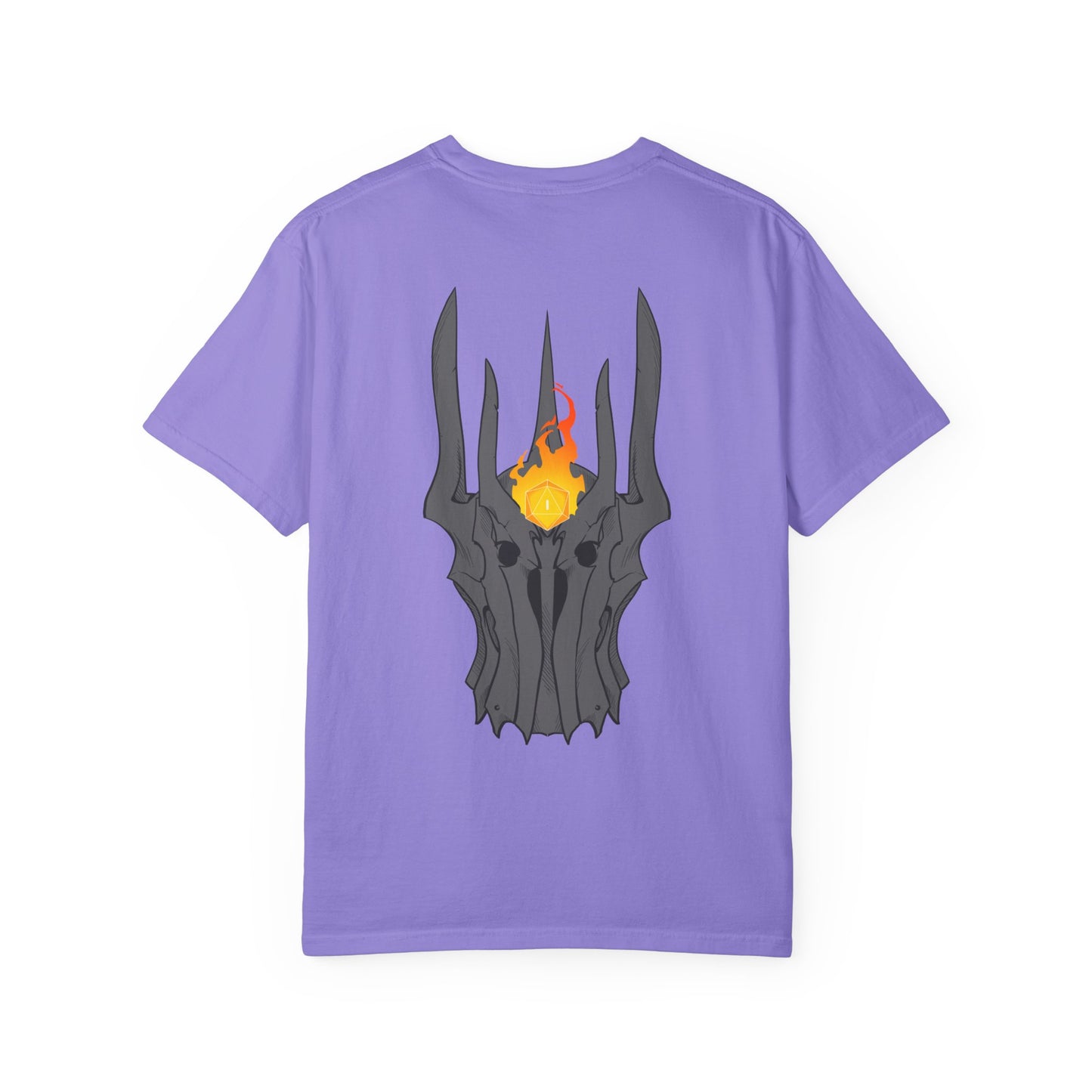Fiery Eye Helmet T-Shirt — Fiery Back Graphic