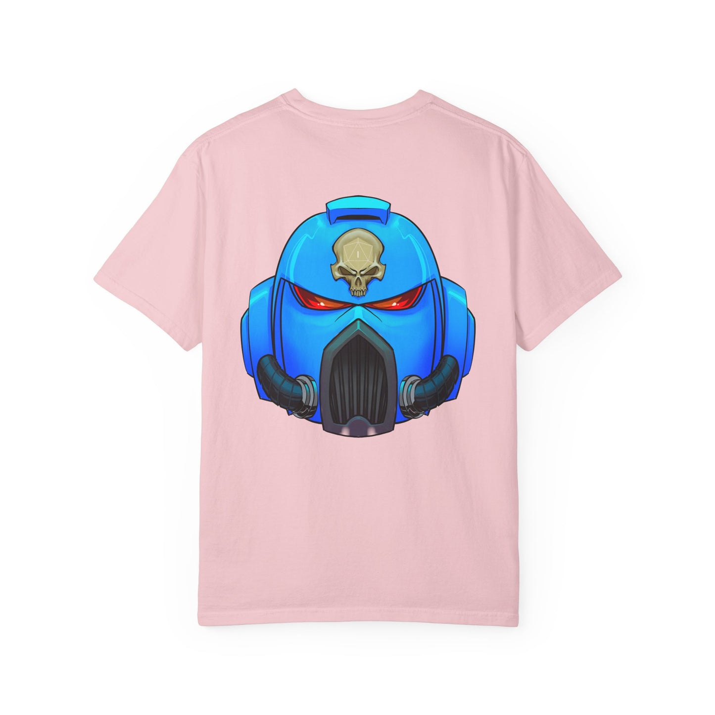 Space Man Helmet T‑Shirt — Blue Sci‑Fi Armor Graphic Tee