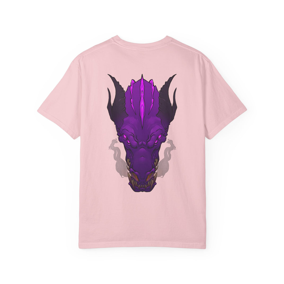Purple Dragon Head Graphic T-Shirt