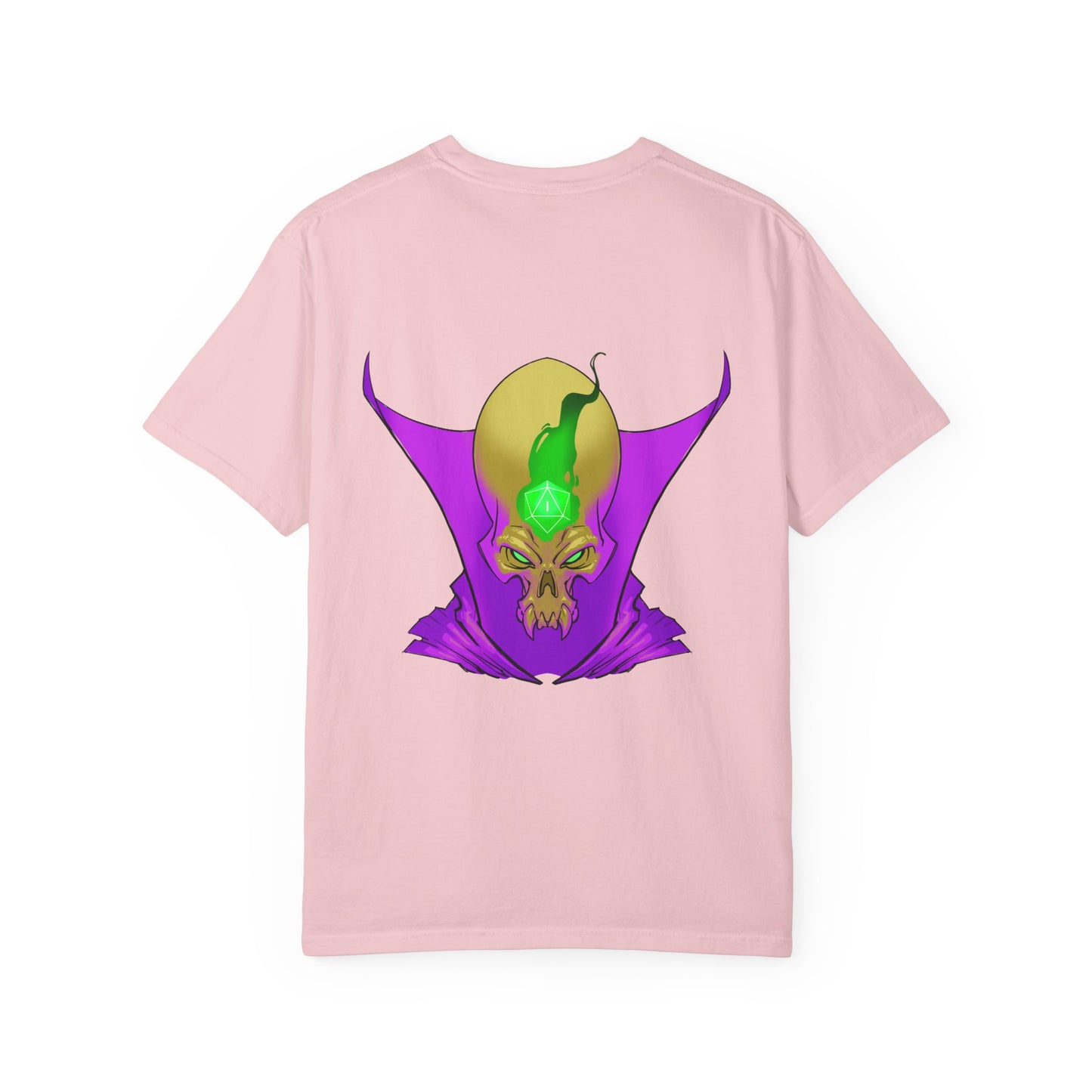Vampire Skull Graphic T-Shirt — "Galactic Mind" Purple Skull Back Print