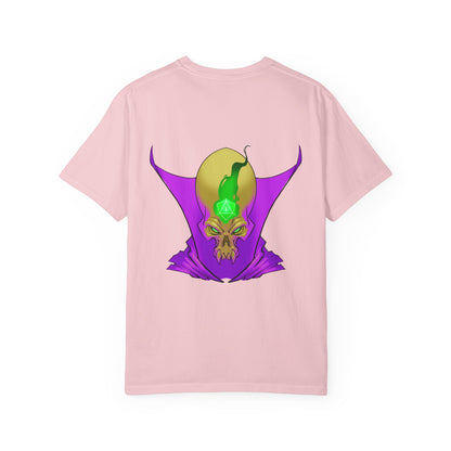 Vampire Skull Graphic T-Shirt — "Galactic Mind" Purple Skull Back Print