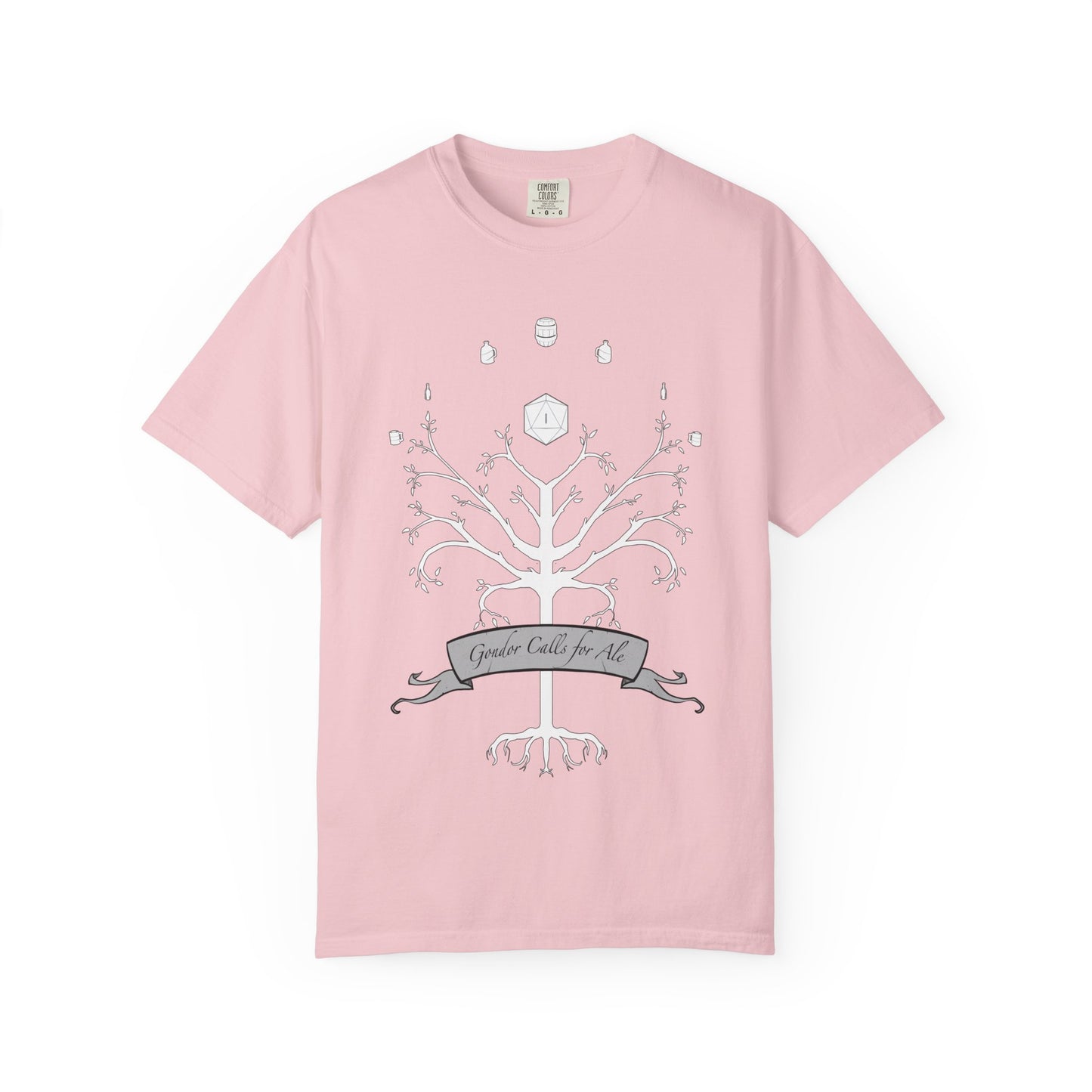 Gondor Calls for Ale White Tree Tee