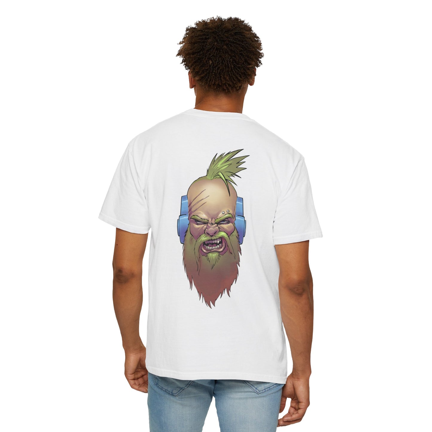Wolf Space Man Head Graphic T-shirt