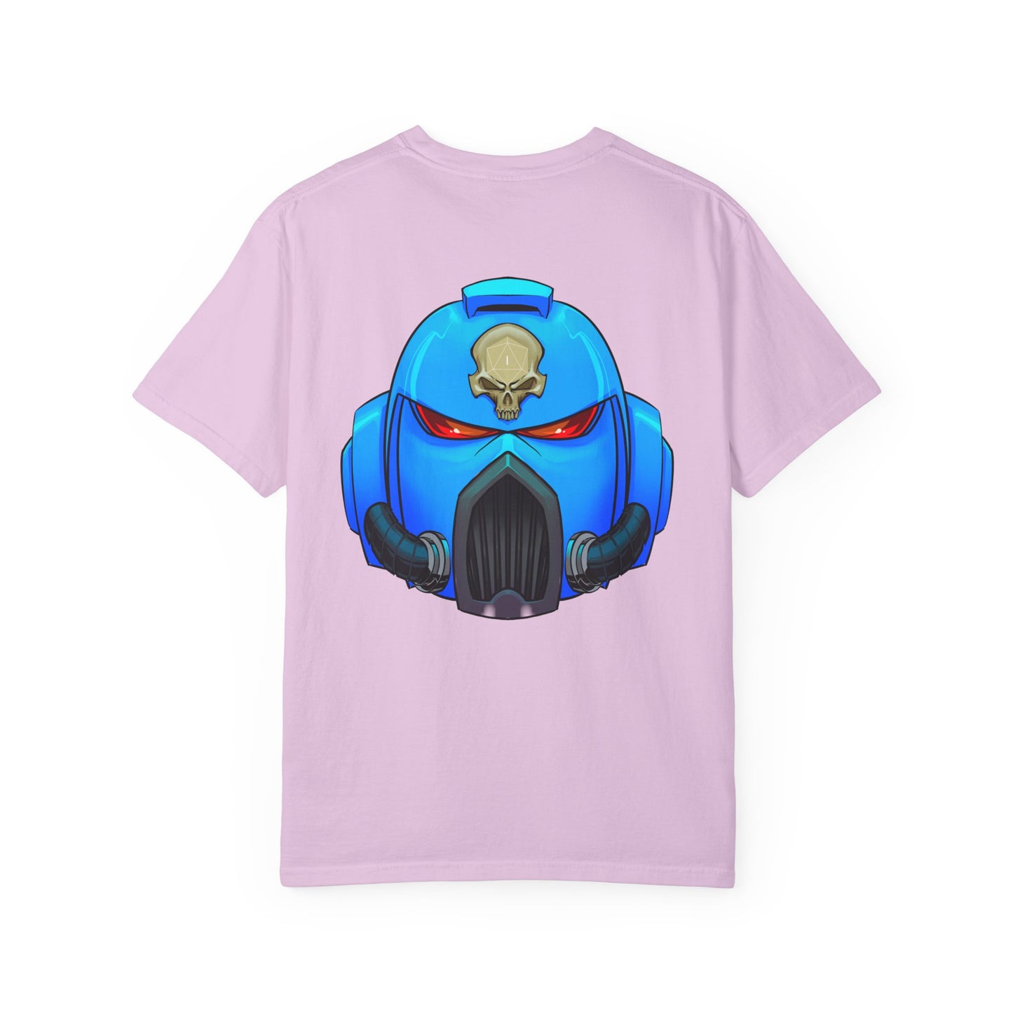 Space Man Helmet T‑Shirt — Blue Sci‑Fi Armor Graphic Tee