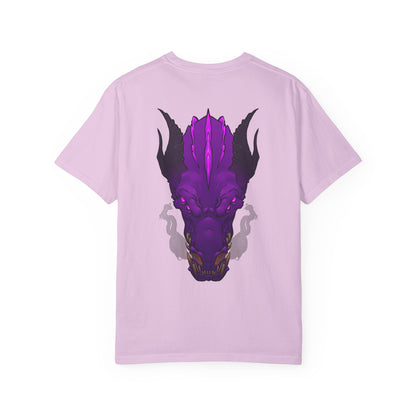 Purple Dragon Head Graphic T-Shirt