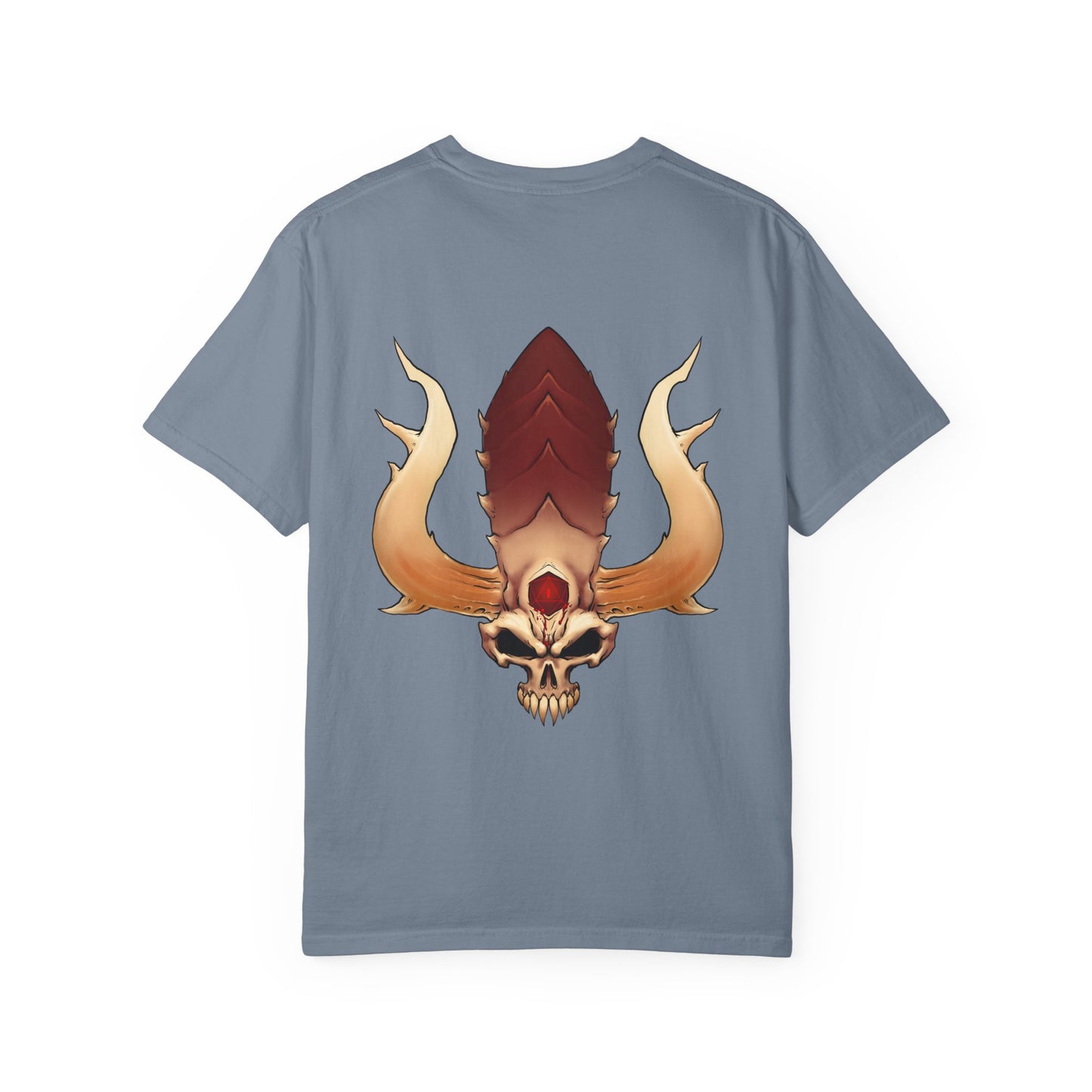 Rage Monster Skull T-Shirt — Gothic Skull with Antlers Graphic Tee