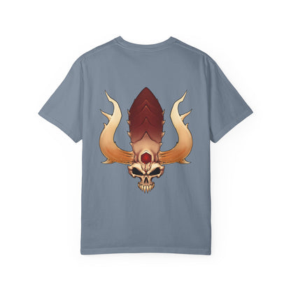 Rage Monster Skull T-Shirt — Gothic Skull with Antlers Graphic Tee
