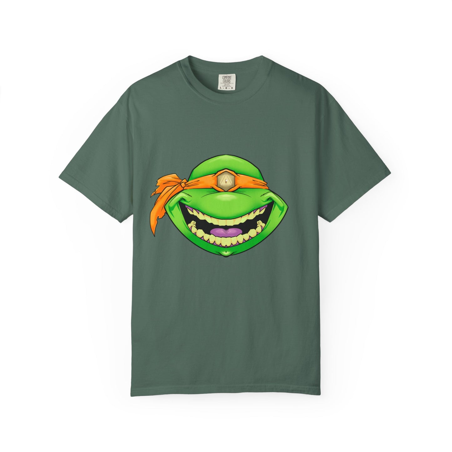 Karate Terrapin Smile T-Shirt — Orange Bandana Karate Terrapin Tee
