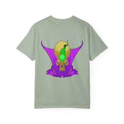 Vampire Skull Graphic T-Shirt — "Galactic Mind" Purple Skull Back Print