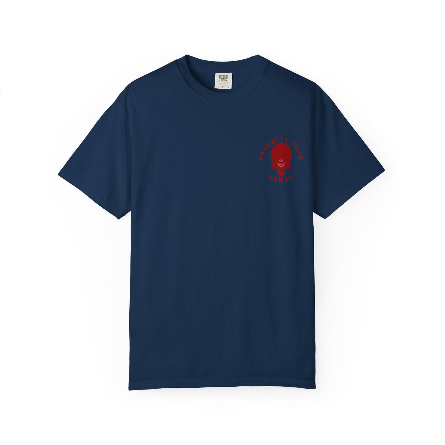 Copy of Demonic Horned Helmet T-Shirt — Red Viking Armor Back Print