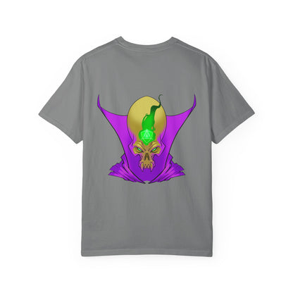 Vampire Skull Graphic T-Shirt — "Galactic Mind" Purple Skull Back Print