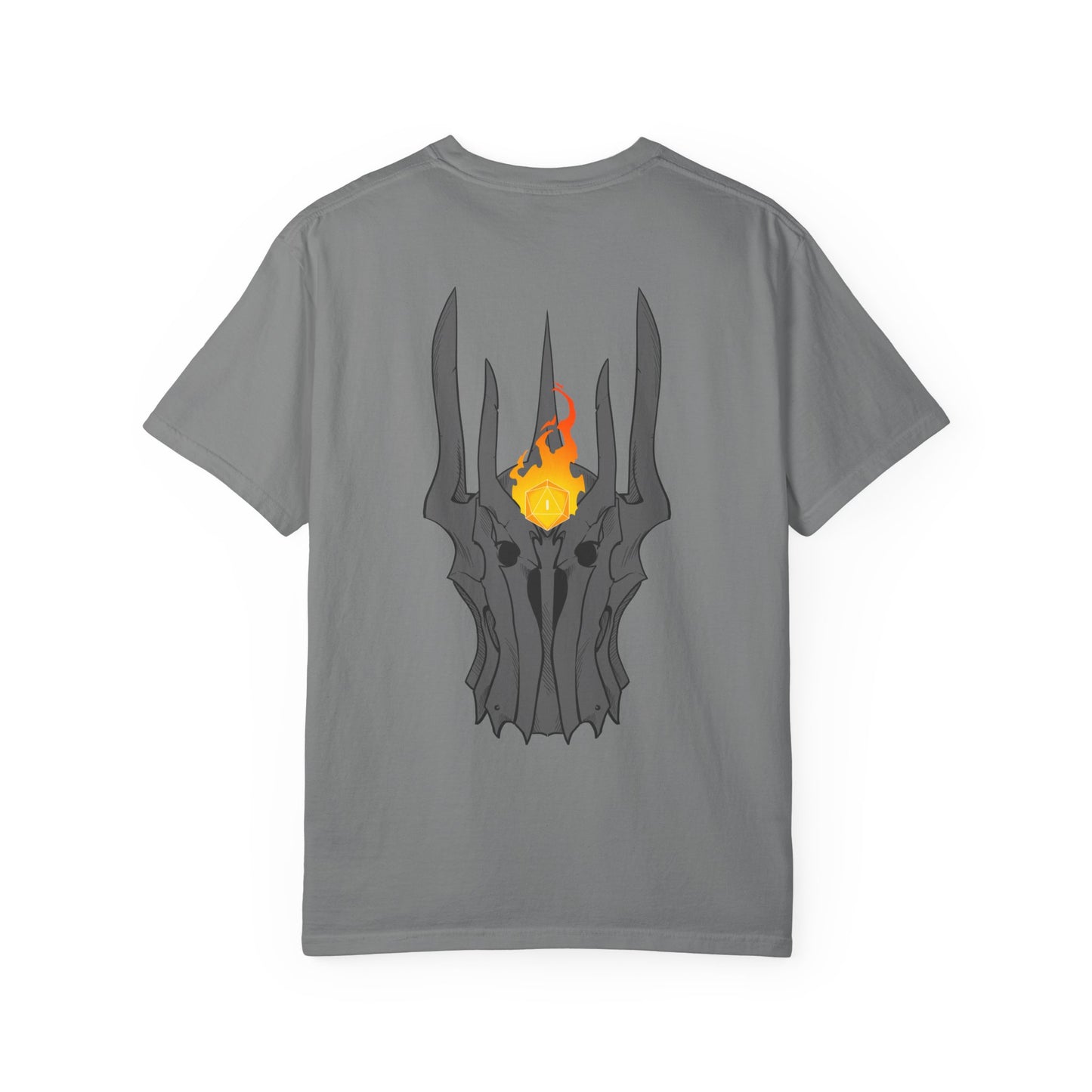 Fiery Eye Helmet T-Shirt — Fiery Back Graphic