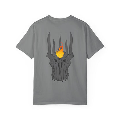 Fiery Eye Helmet T-Shirt — Fiery Back Graphic