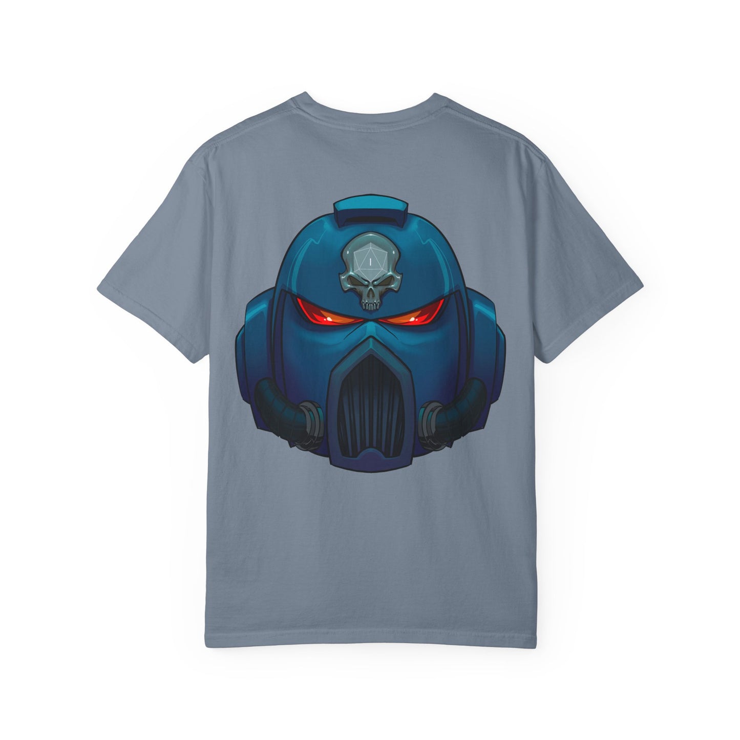 Crimson Armored Space Man Helmet T-Shirt — Graphic Tee