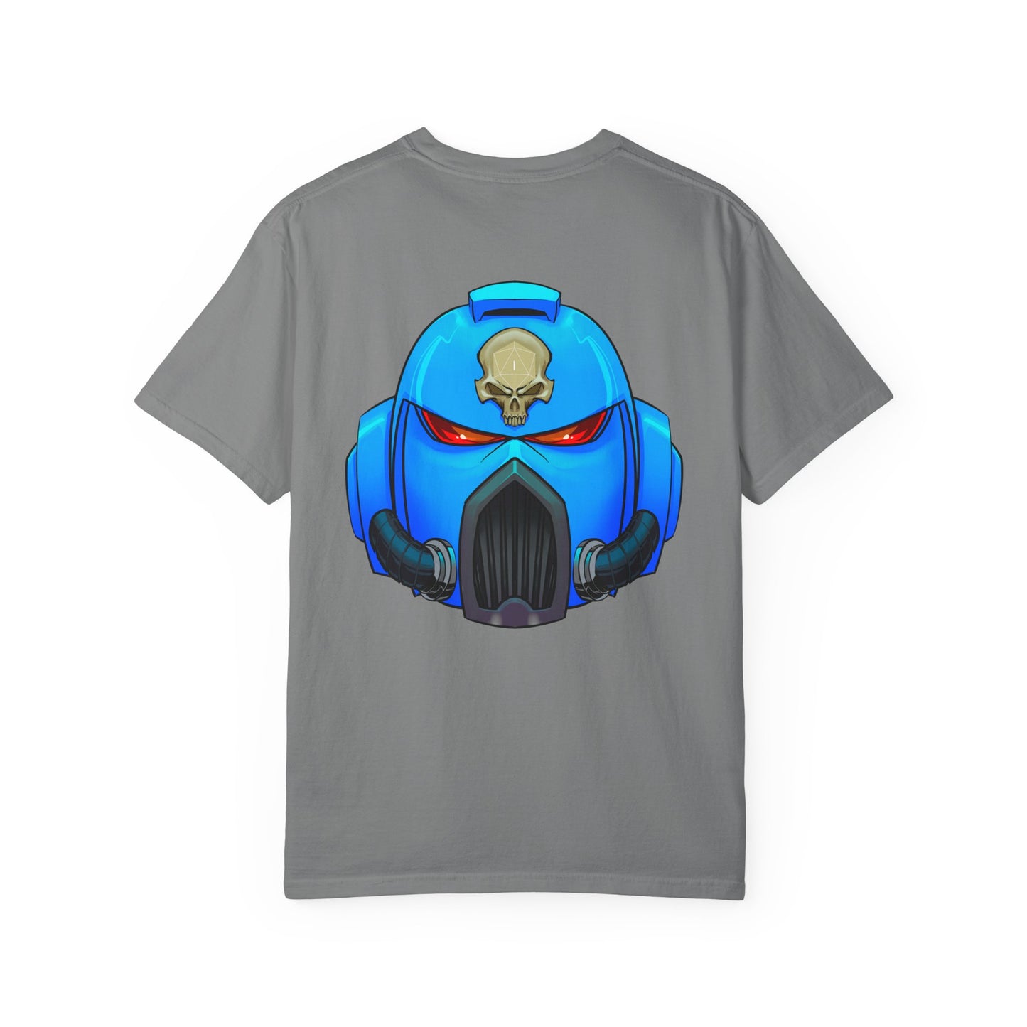 Space Man Helmet T‑Shirt — Blue Sci‑Fi Armor Graphic Tee