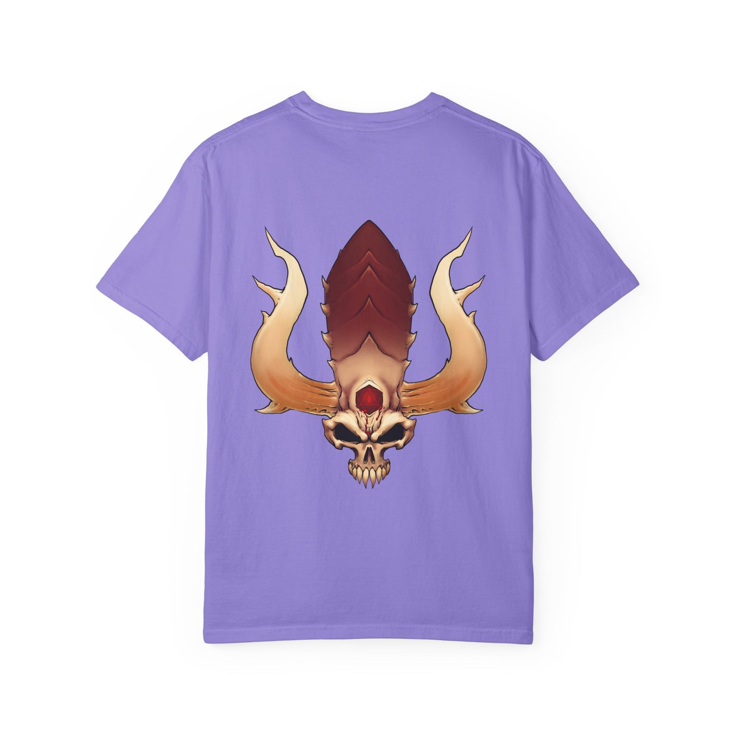 Rage Monster Skull T-Shirt — Gothic Skull with Antlers Graphic Tee