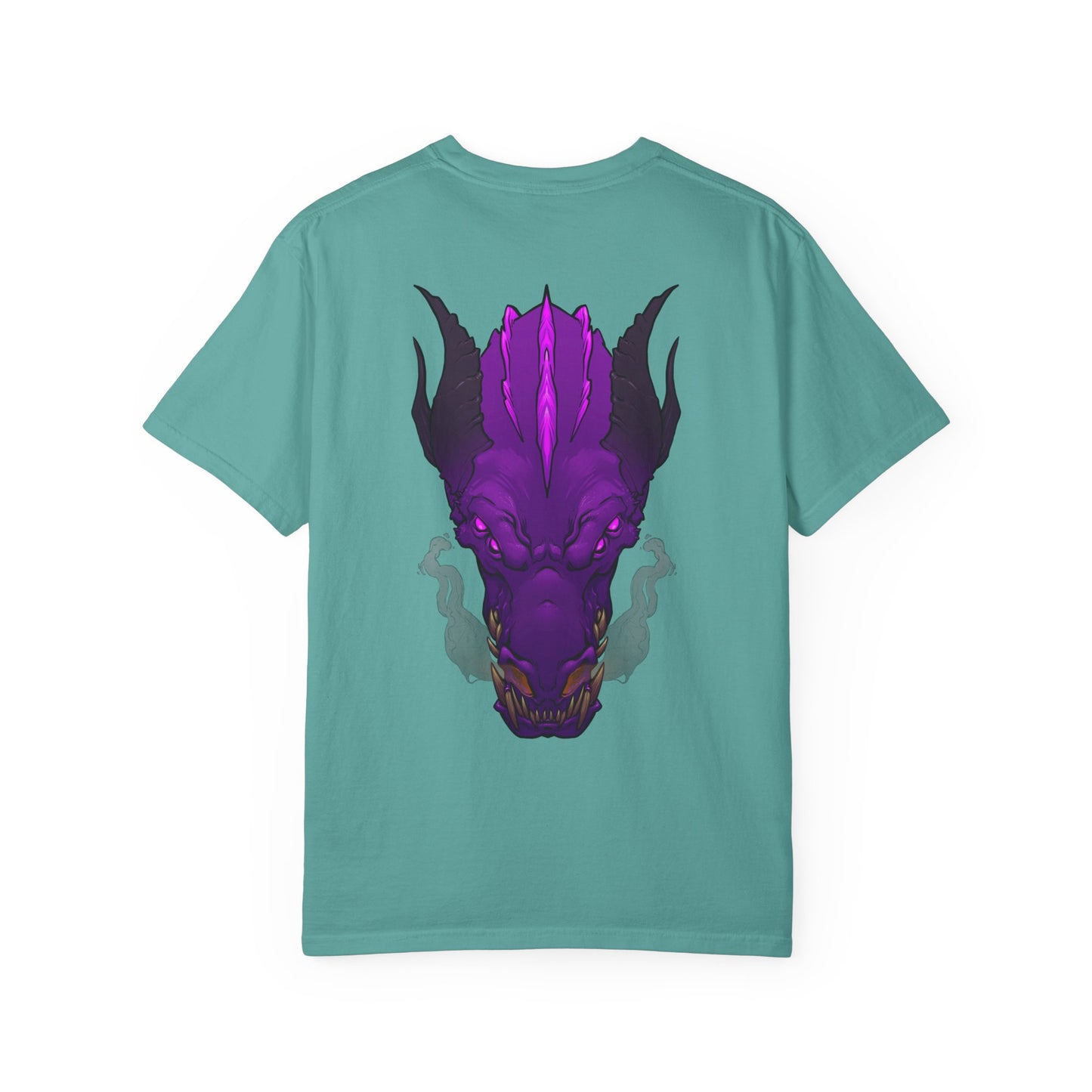 Purple Dragon Head Graphic T-Shirt