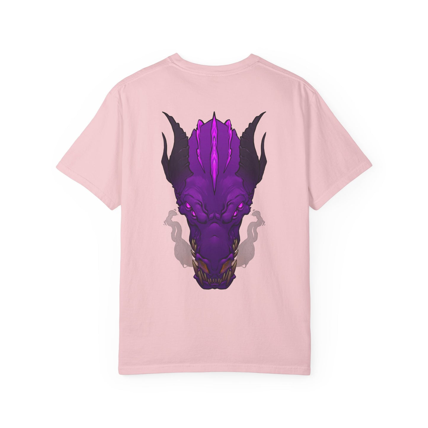 Purple Dragon Head Graphic T-Shirt